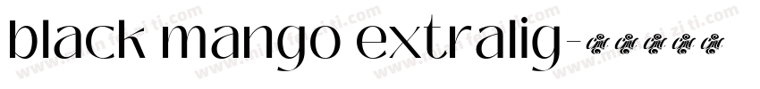 black mango extralig字体转换